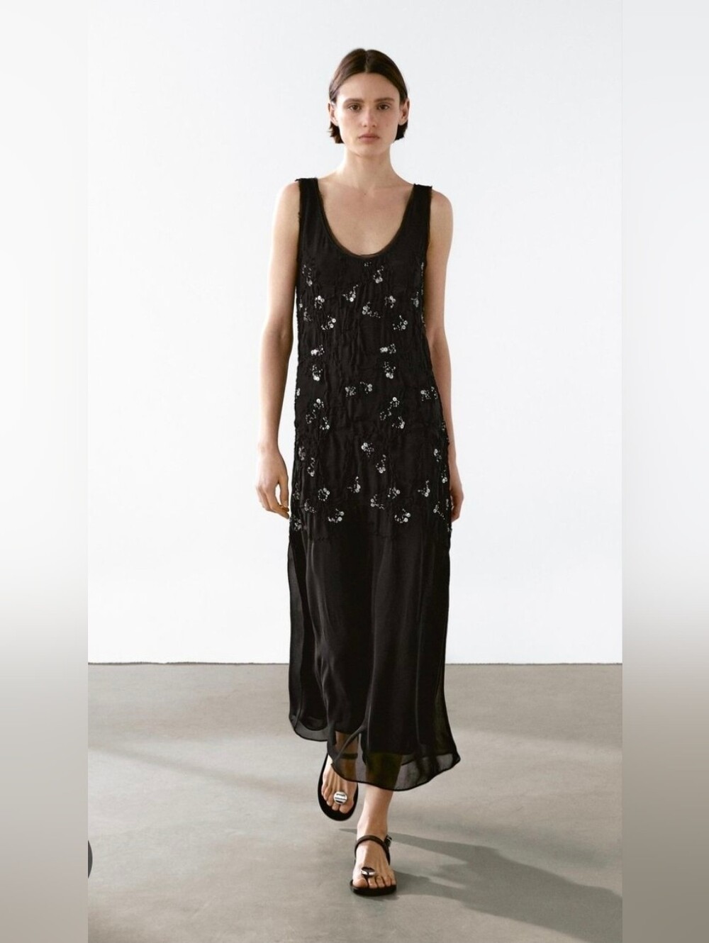 Massimo Dutti Size 6 Long Dress With Beading
